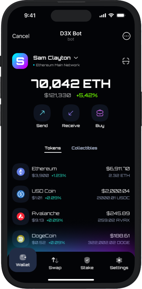 D3X Bot Interface demonstration